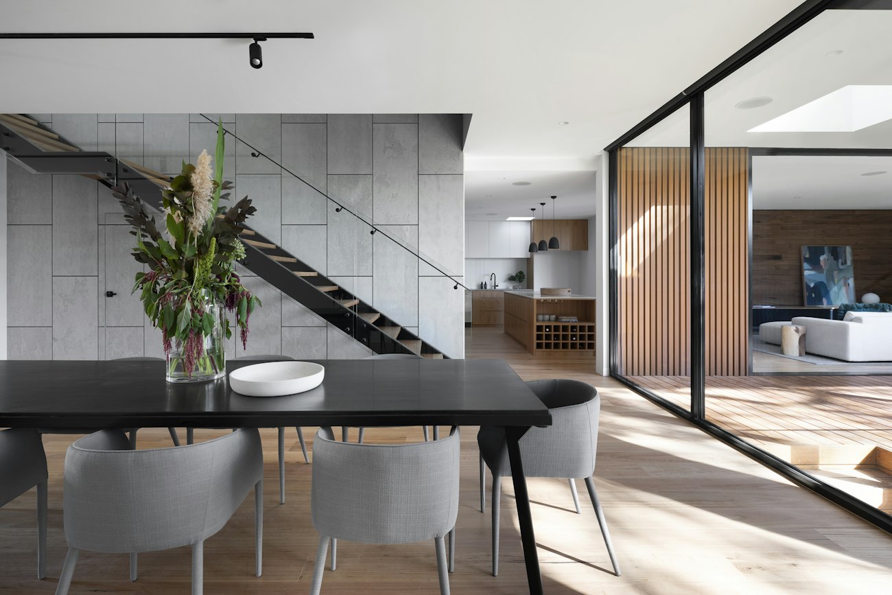 Warm curated room interior, illustrative stock photography